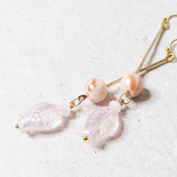 ๐๐๐ 3/$25!!! Unique + Sleek! Pink Mermaid's Fish Dangle Earrings - Picture 5 of 8